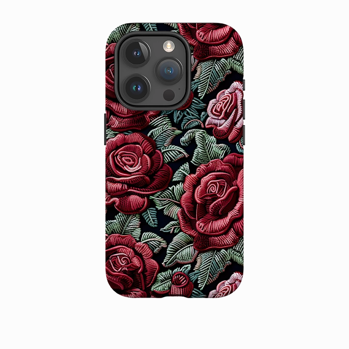 iPhone Case - Mid Summer Roses soft look Textured Grip