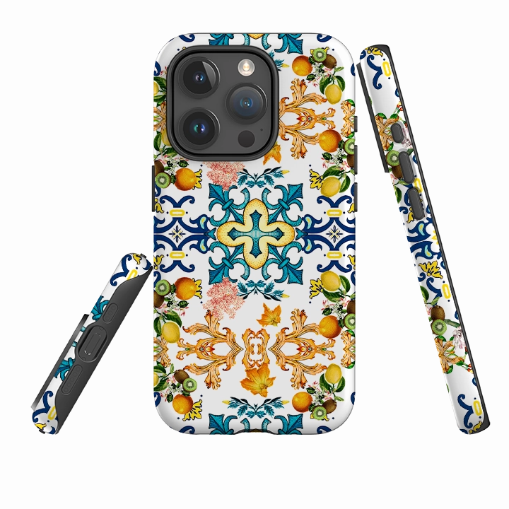 Comfort Edge Texture Strong Corners iPhone Case - Naples Pattern II