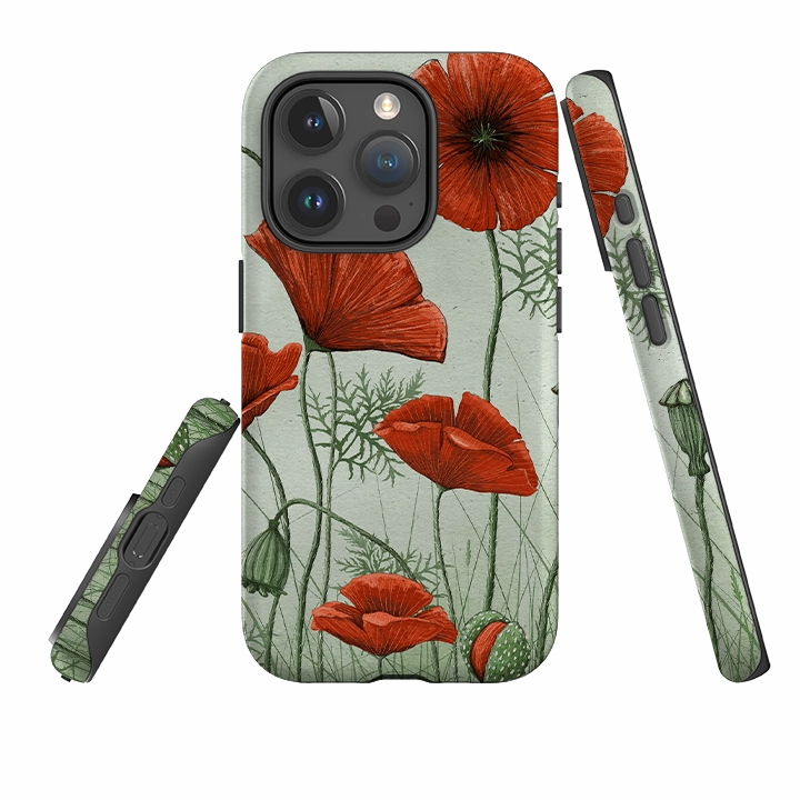 Soft Feelings Sleek Detail iPhone Case - Poppies By Maja Lindberg