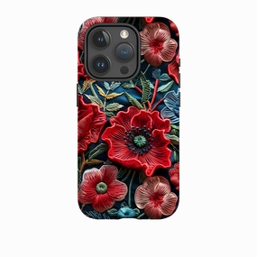 Hybrid Look iPhone Case - Poppy Love II
