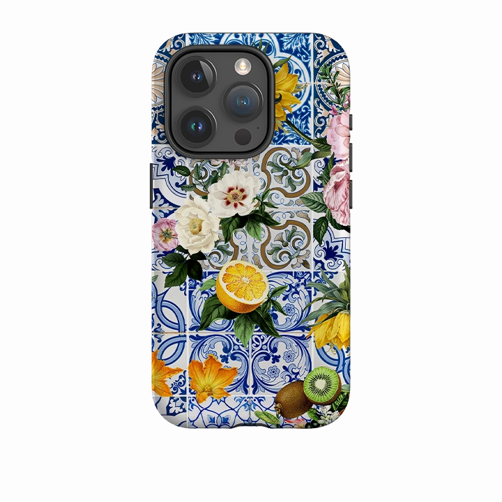Hybrid Surface Layer Protective Design Texture iPhone Case - Positano Pattern