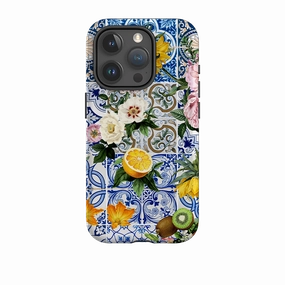 Hybrid Surface Layer Protective Design Texture iPhone Case - Positano Pattern