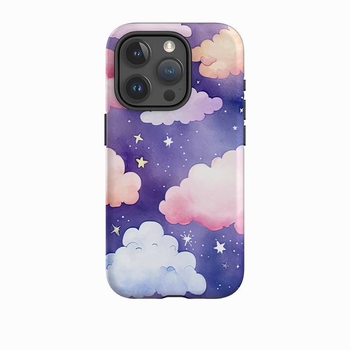 iPhone Case - Rainbow Clouds IV Rugged Look Finish Flexible Design