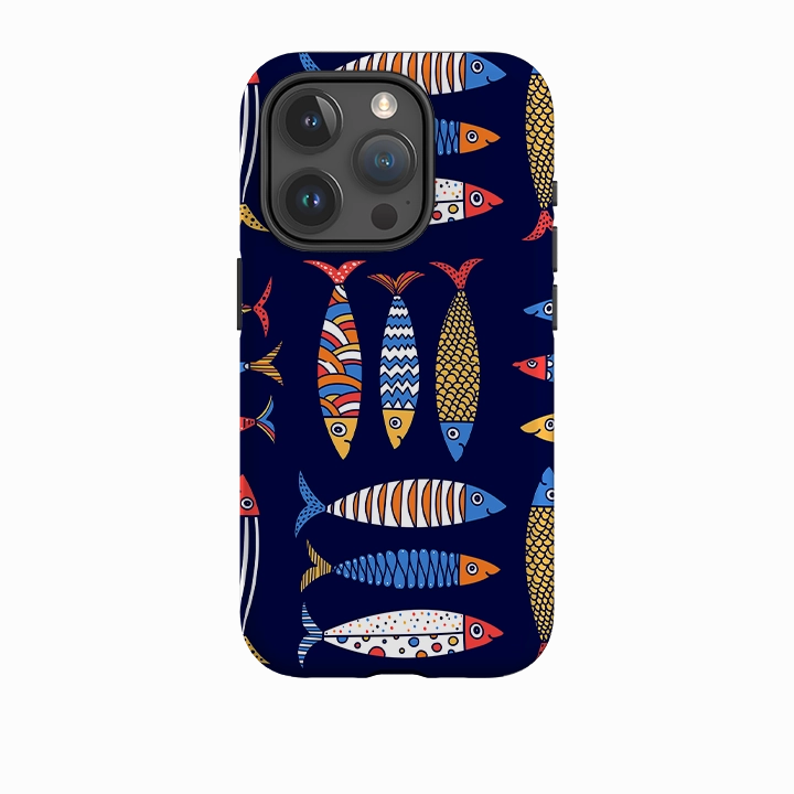 iPhone Case - Sardines Color Accent Protective Pattern Texture