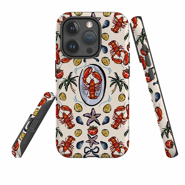 iPhone Case - Seafood and Palm Trees Clear Protection Slim Look