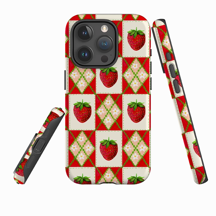 iPhone Case - Strawberries II By Abby Jacobs Shock Cushion