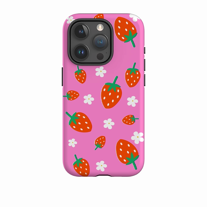 iPhone Case - Strawberry High Fashion Design Durable Build Texture