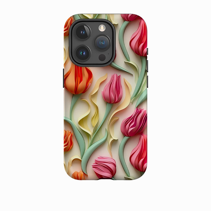 Clear Back Slim Profiled iPhone Case - The Hague Tulips