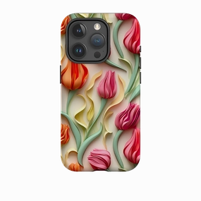 Clear Back Slim Profiled iPhone Case - The Hague Tulips
