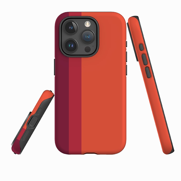 Hybrid Build Texture iPhone Case - Tokyo Chroma Stripe