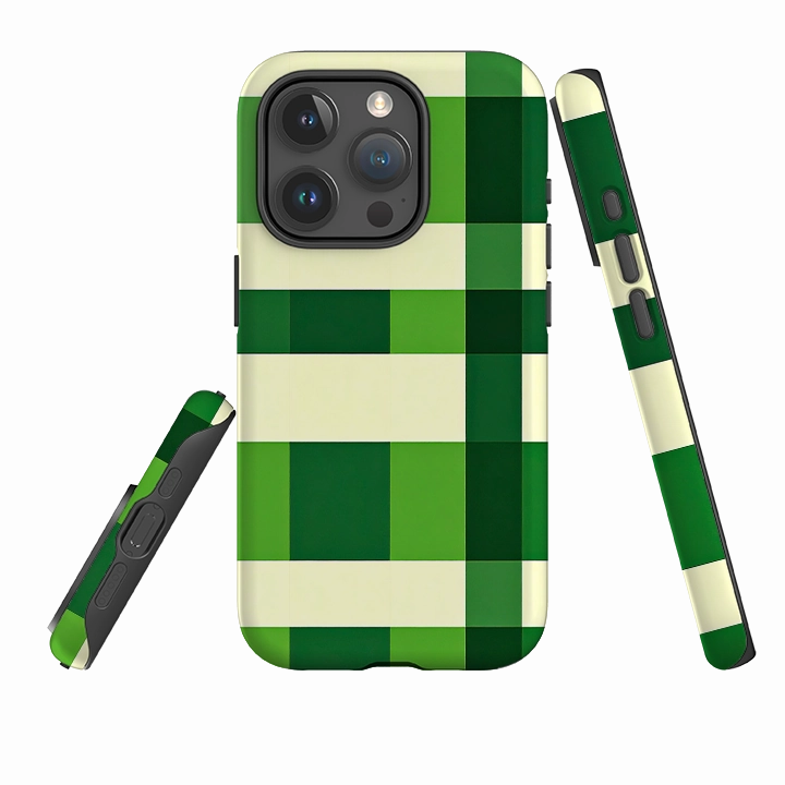 Durable Design Texture iPhone Tough Case - Absinth Check