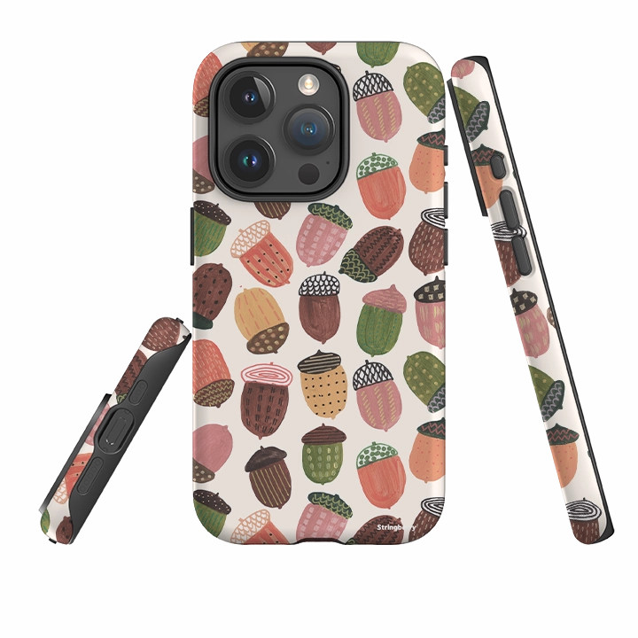 iPhone Tough Case - Acorns By Caroline Bonne Muller High Durability Matte Texture