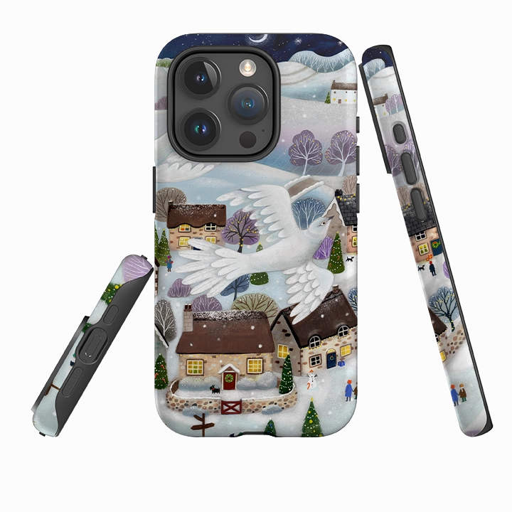 Travel Companion Desk Companion iPhone Tough Case - Advent Doves By Bex Parkin