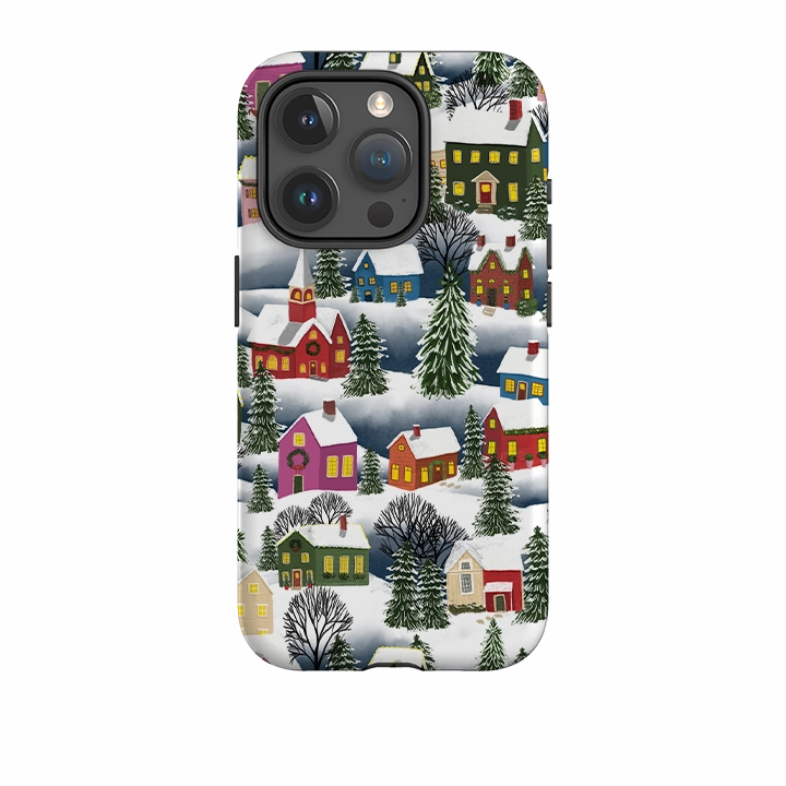 Minimal Edge Design iPhone Tough Case - Advent Street Town By Abby Jacobs