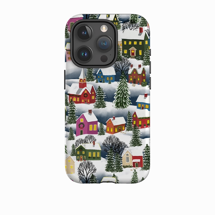 Durable Protection Layer iPhone Tough Case - Advent Street Town By Abby Jacobs