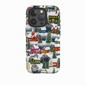 Minimal Edge Design iPhone Tough Case - Advent Street Town By Abby Jacobs