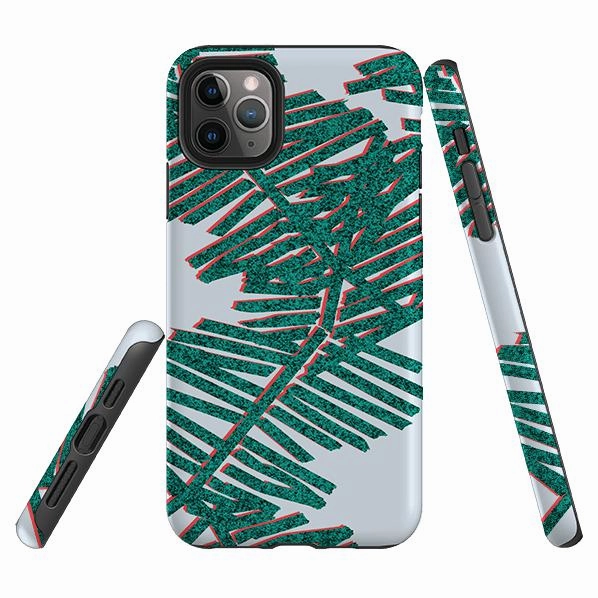 Protective Frame iPhone Tough Case - Afternoon Palm By Kitty Joseph