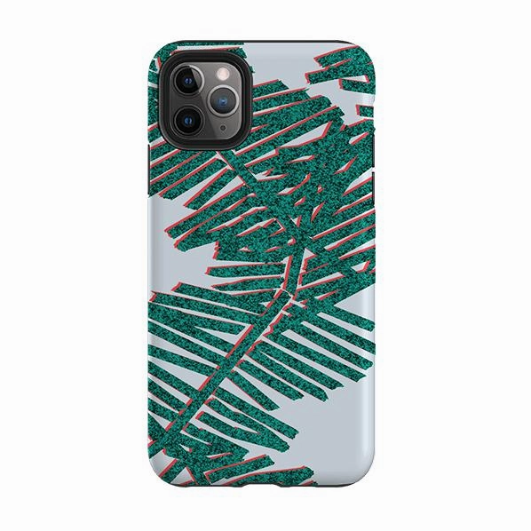 Color Accent iPhone Tough Case - Afternoon Palm By Kitty Joseph