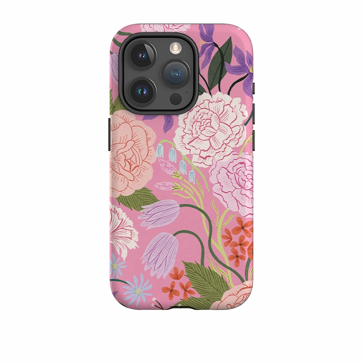 Durable Form iPhone Tough Case - All Over Blooms By Meghann Rader