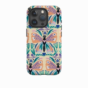 soft look Glossy Texture iPhone Tough Case - All Over Butterfly By Tracey English