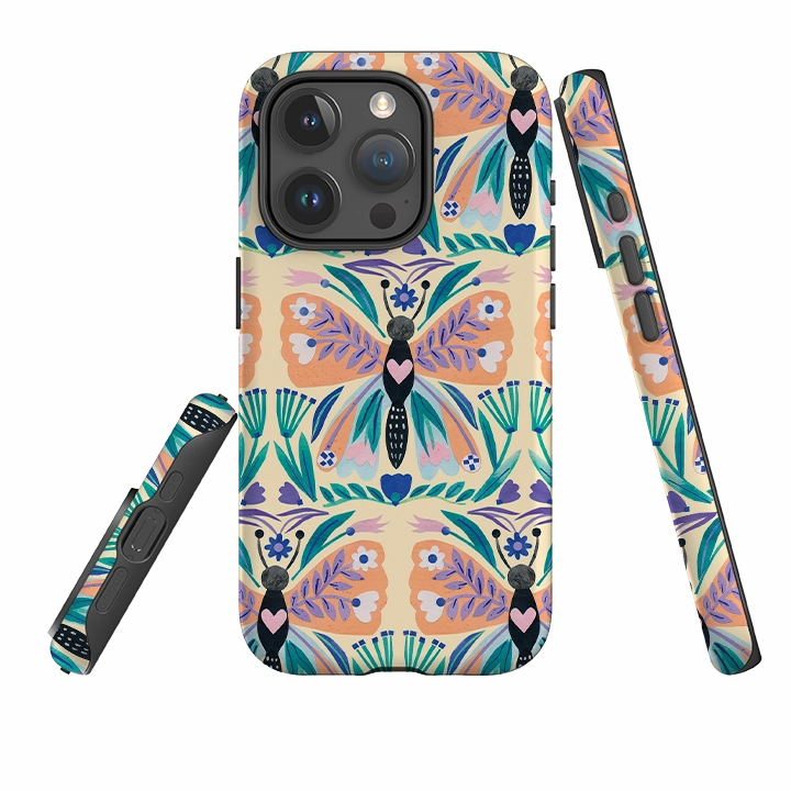 Premium Protection iPhone Tough Case - All Over Butterfly By Tracey English