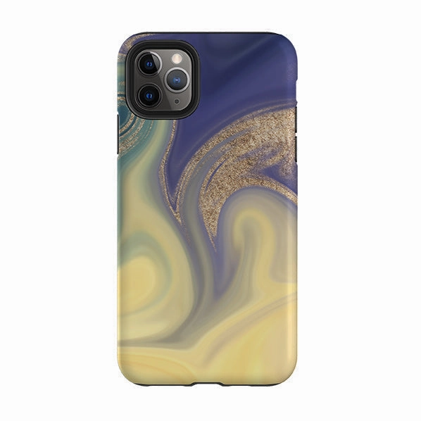 Comfort Grip Matte Pattern Layer iPhone Tough Case - Amarillo (case does not glitter)