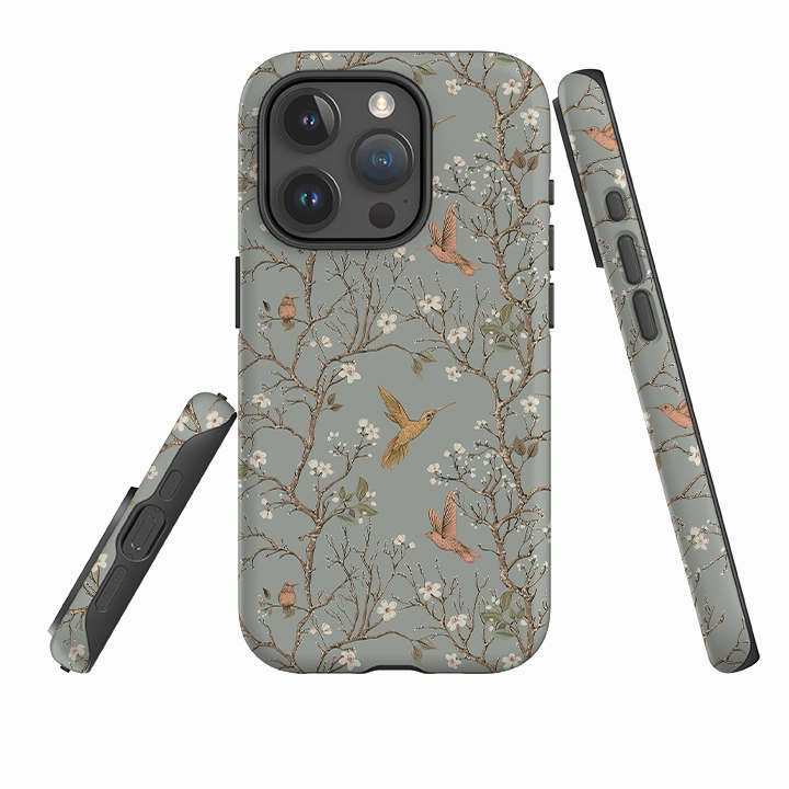 Shock Proof Protective Quality iPhone Tough Case - Autumn Birds II