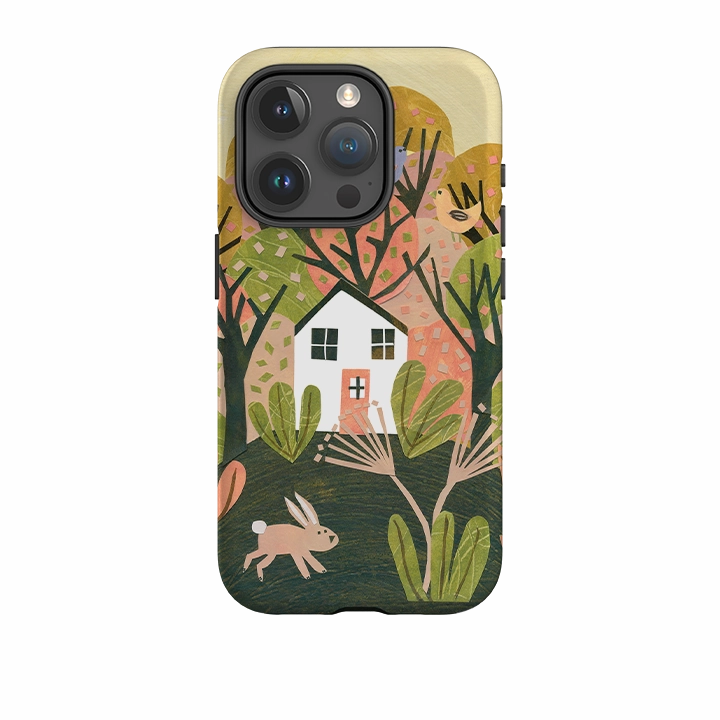 Shock Guard Soft touch layer iPhone Tough Case - Autumn Cottage By Tracey English