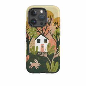 Shock Guard Soft touch layer iPhone Tough Case - Autumn Cottage By Tracey English