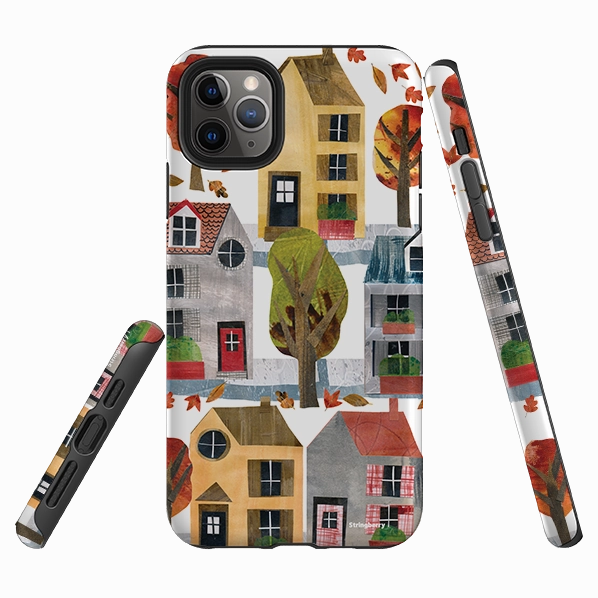 iPhone Tough Case - Autumn House By Tracey English Minimal Form Portable Case