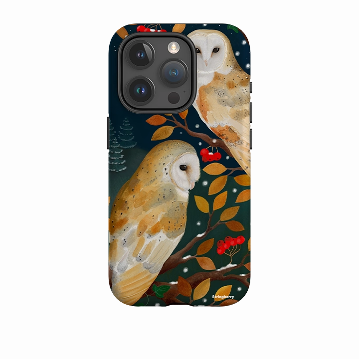 iPhone Tough Case - Autumn Owls By Bex Parkin Sleek Surface