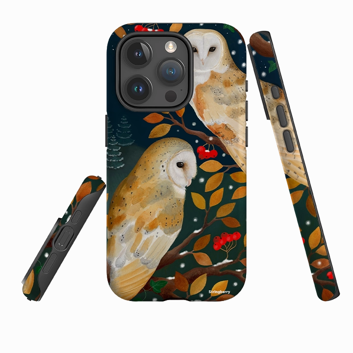 Strong Shell iPhone Tough Case - Autumn Owls By Bex Parkin