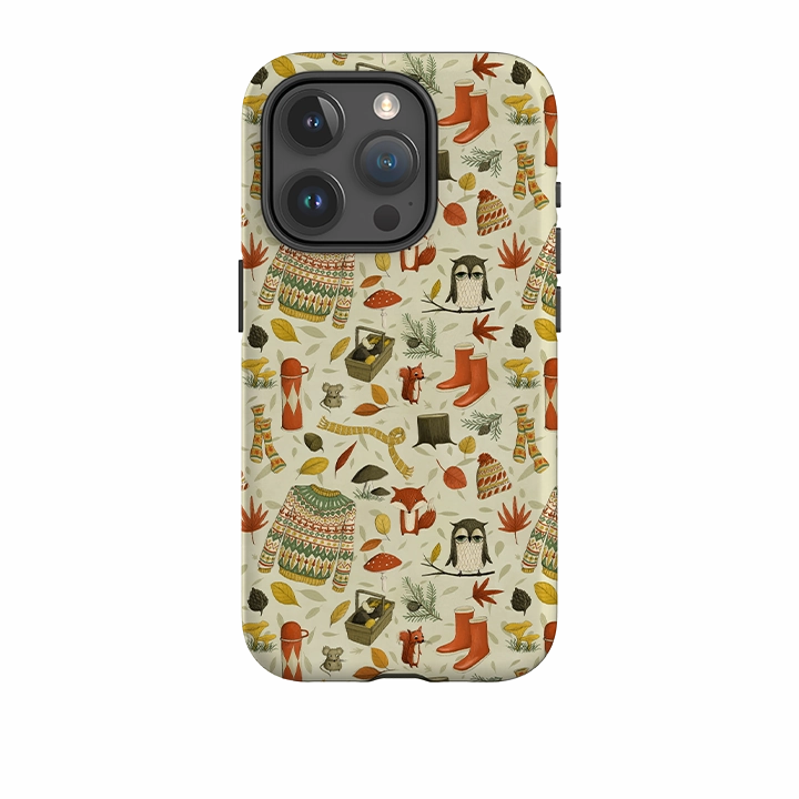 iPhone Tough Case - Autumn Pattern By Maja Lindberg Magnetic Mount Compatible clean design