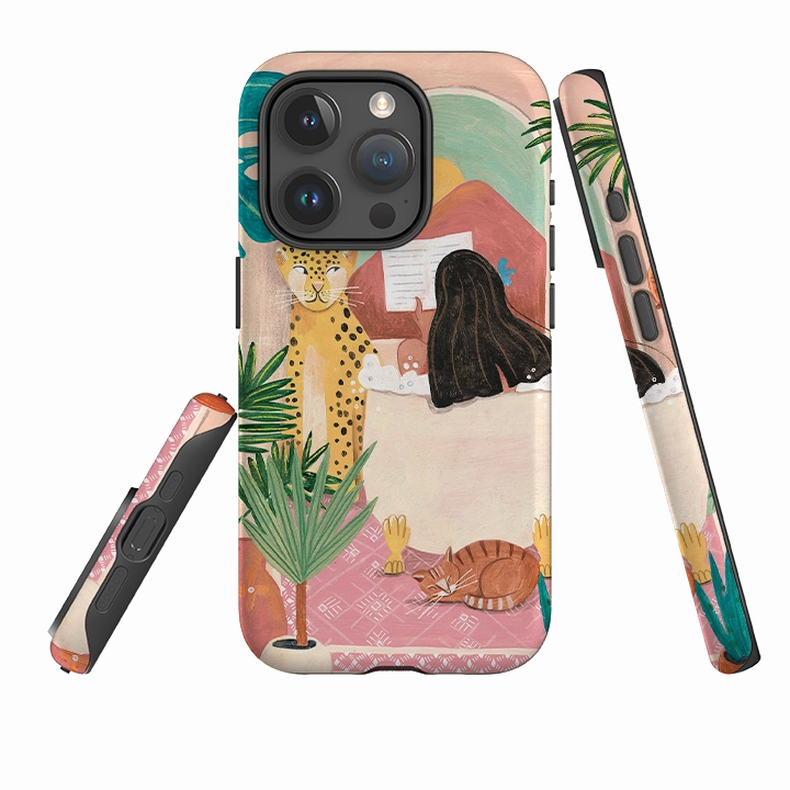 iPhone Tough Case - Bath Time By Caroline Bonne Muller Color Finish Modern Minimalism