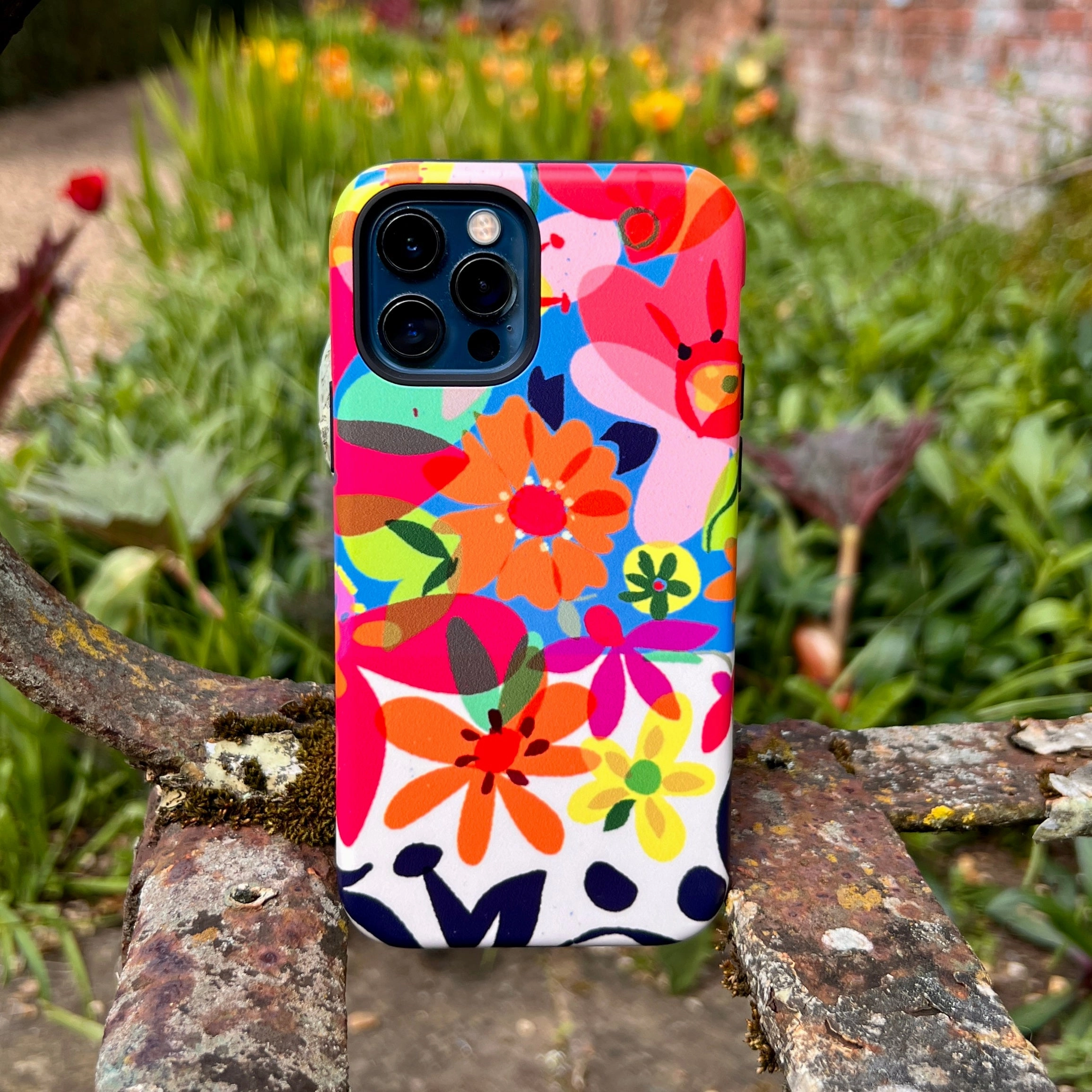 iPhone Tough Case - Beautiful Blooms By Sarah Campbell Vivid colors Shock Surface