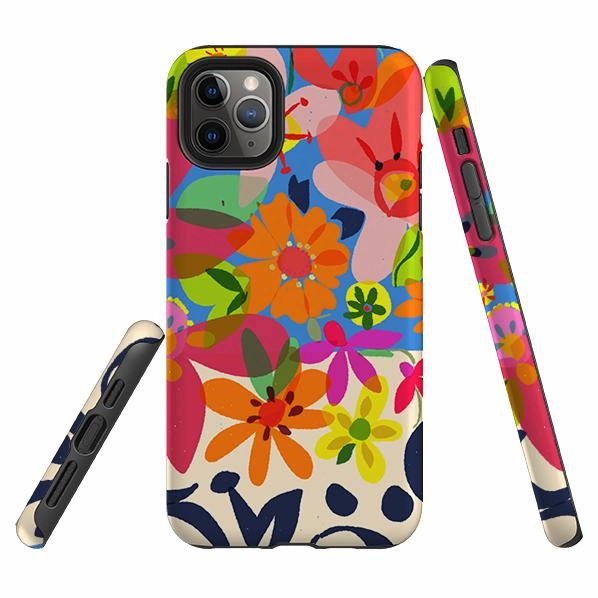 Vivid Pattern Design iPhone Tough Case - Beautiful Blooms By Sarah Campbell