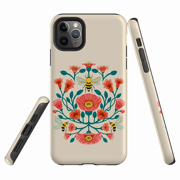 iPhone Tough Case - Bee Floral By Nina Pace Fashion Choice