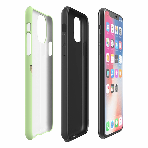 Gloss Touch Protective Form iPhone Tough Case - Bee I Mint