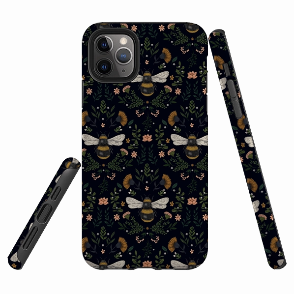 iPhone Tough Case - Bees By Jade Mosinski Button Cover