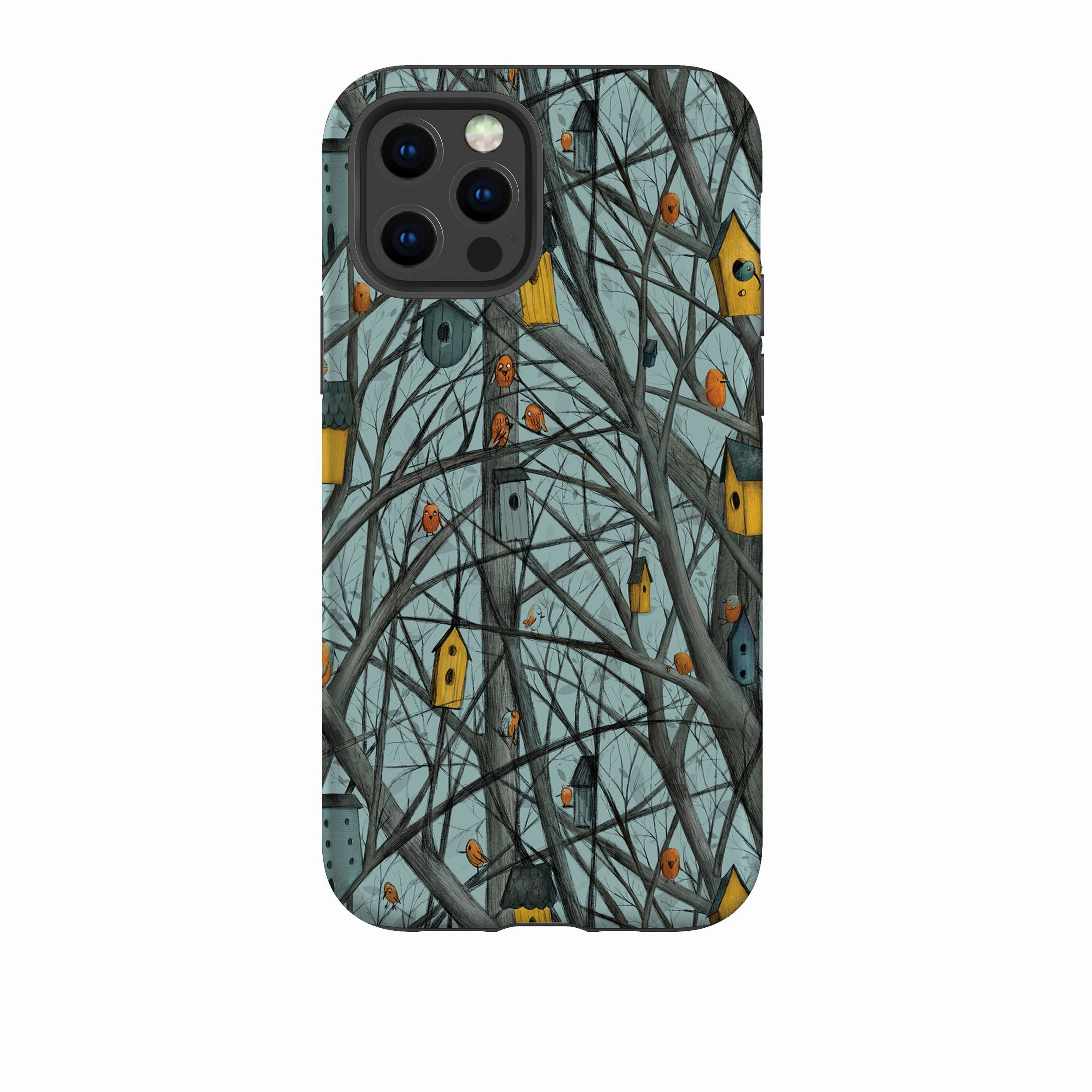 Vivid Pattern Cushioned Edge iPhone Tough Case - Bird Nest By Maja Lindberg