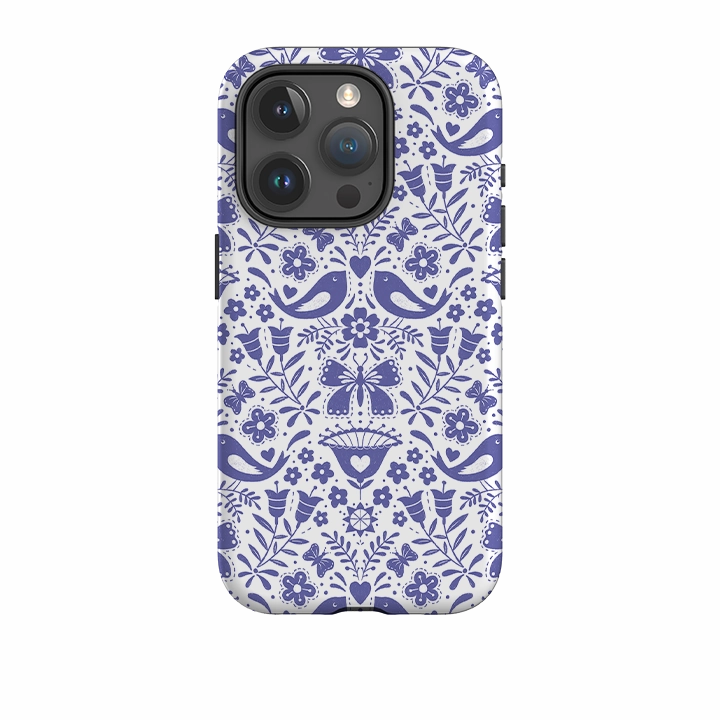iPhone Tough Case - Bird Pattern III By Suzy Taylor Modern Design Modern Edge