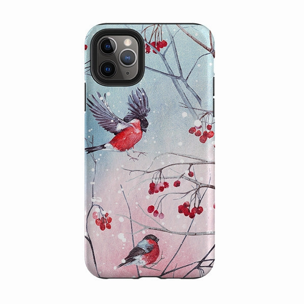 Soft Silicone iPhone Tough Case - Birds And Berries