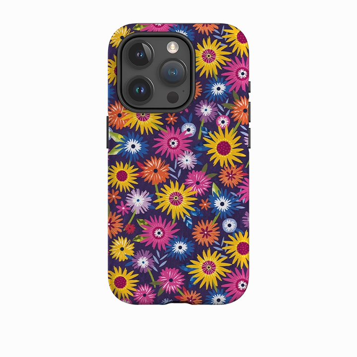 iPhone Tough Case - Blooms II By Ali Brookes Colorful Finish