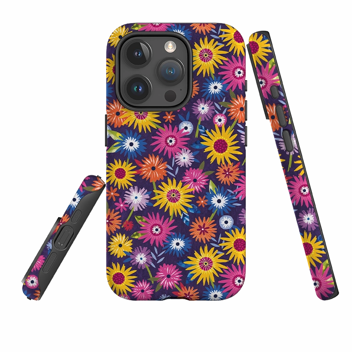 iPhone Tough Case - Blooms II By Ali Brookes Comfort Edge Layer Polished Edge