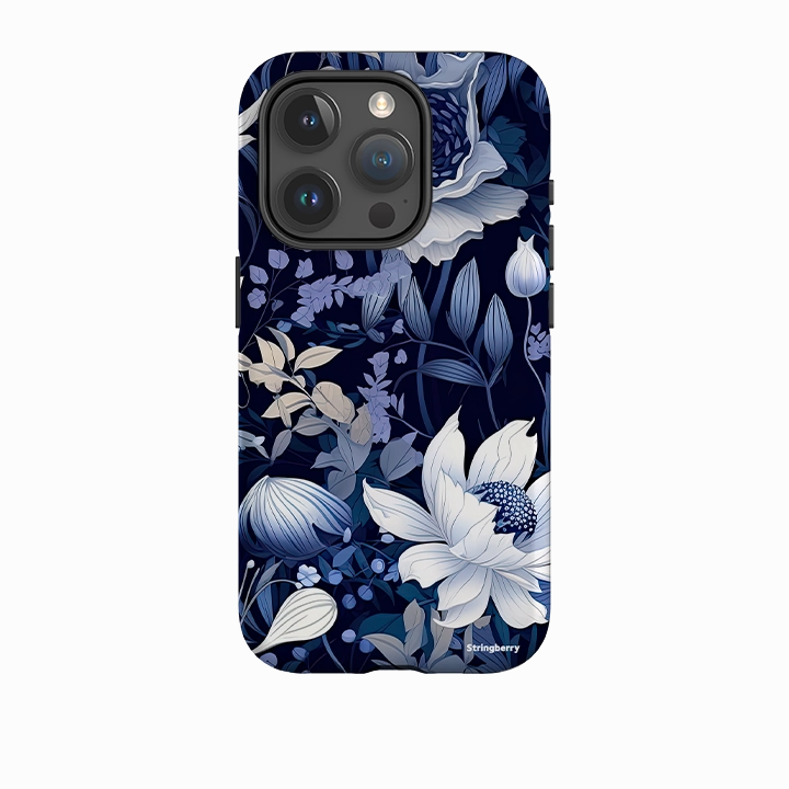iPhone Tough Case - Blue Nutberry II Strong Frame