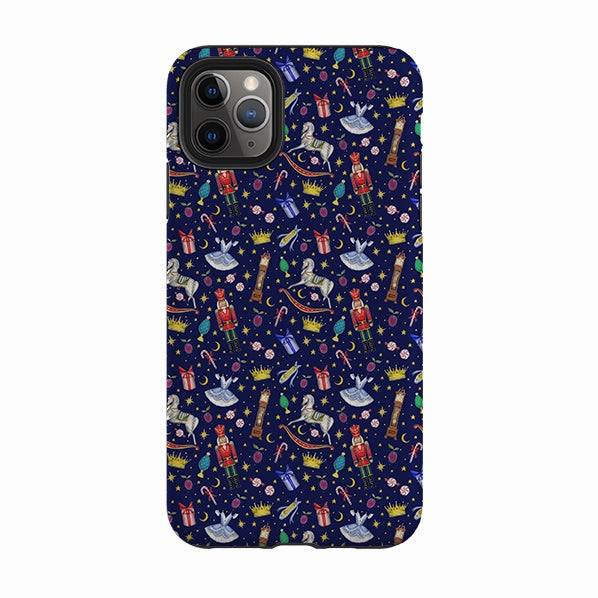 iPhone Tough Case - Blue Nutcracker By Catherine Rowe Durable Edge Finish Magnetic Mount