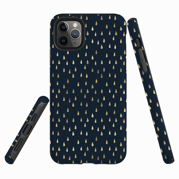 Elegant Layer Texture Vivid Gradient iPhone Tough Case - Blue Rain