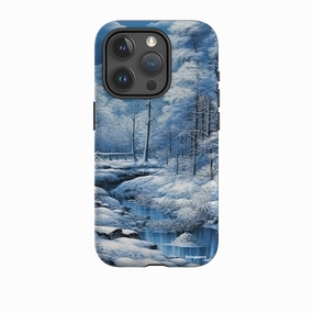 Compact Shell Shock Cushion iPhone Tough Case - Blue Winter