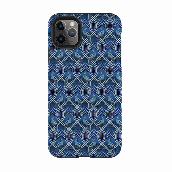 Gradient Finish Comfort Shield Texture iPhone Tough Case - Bluebirds By Cressida Bell