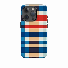iPhone Tough Case - Budapest Gingham Professional Look Hard Shell